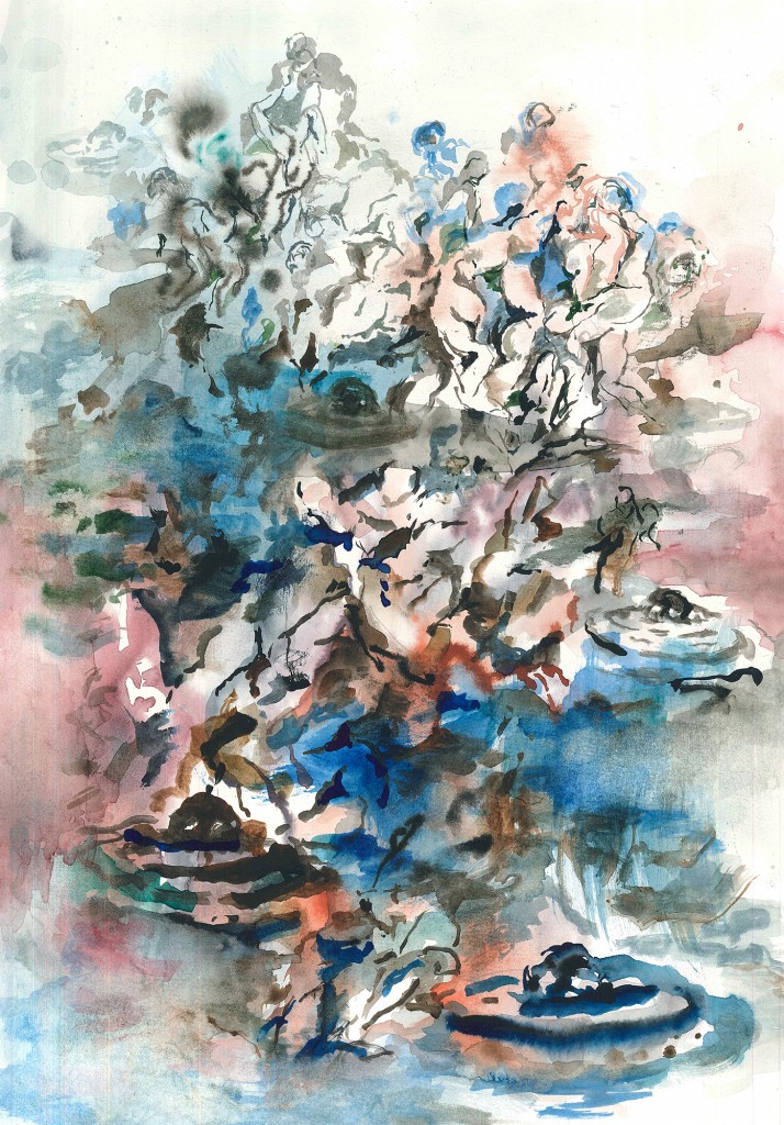 No title (Bodyscape #3), 2017. Aquarelle on paper, 39X27 cm